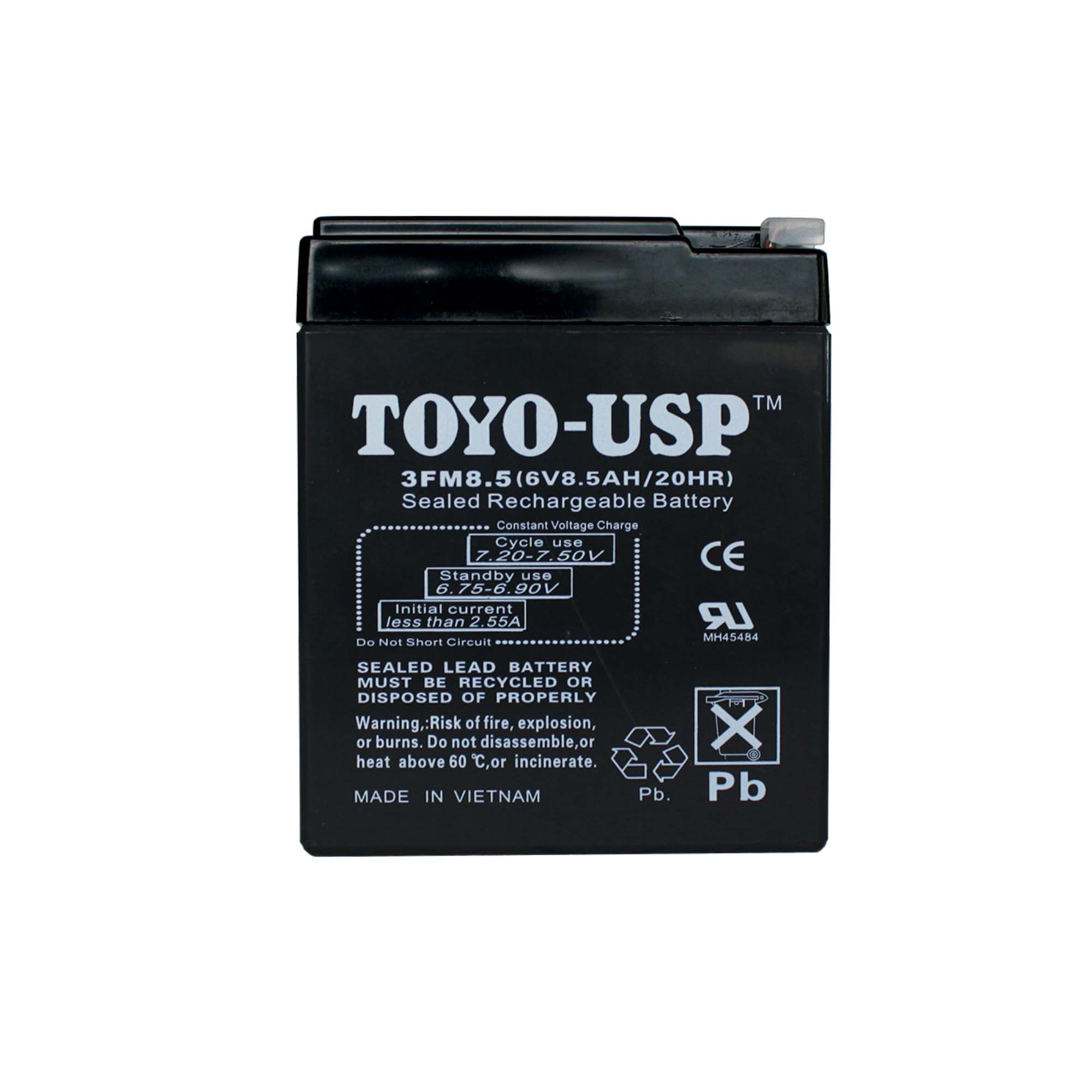 Toyo Battery 3FM4.5 6V 4.5AH Replacement Battery 